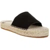 Rag & Co Women's Huntra Real Soft Leather Espadrille Flatforms In Black