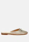 Rag & Co Jaylor Party Bow Slip-on Mules In Gold