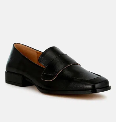 Rag & Co Jongs Metallic Penny Loafers In Black