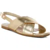 Rag & Co Women's Kanon Metallic Pleather Criss-cross Flats In Gold