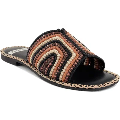 Rag & Co Kente Slide Sandal In Multi