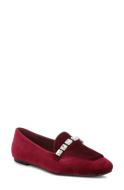 Rag & Co Kyari Water Repellent Flat In Burgundy
