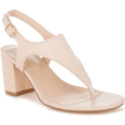 Rag & Co Women's Pink / Purple Ann Real Leather Thong Toe Sandals In Beige In Pink/purple