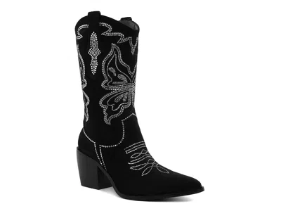 Rag & Co Latafa Cowboy Boot In Black