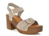 Rag & Co Lhasa Platform Sandal In Brown