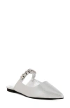 Rag & Co Magnum Crystal Strap Mule In Silver