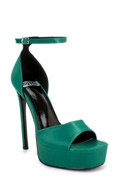 Rag & Co Marshis Platform Sandal In Green