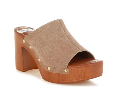 Rag & Co Masaki Platform Sandal In Brown