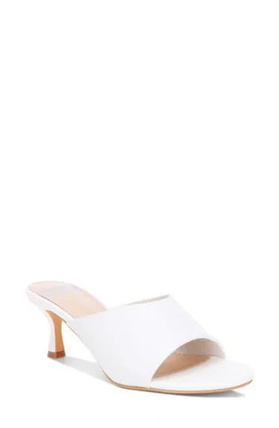 Rag & Co Maude Leather Sandal In White Leather