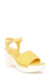 Rag & Co Mazaro Platform Sandal In Yellow