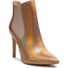 Rag & Co Molina Iridescent Pointed Toe Bootie In Gold