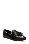 Rag & Co Women's Black Mythos Dual Tone Tassel Loafers In Black