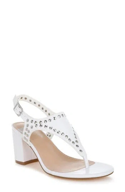 Rag & Co Nerina Leather Studded T-strap Sandal In Multi