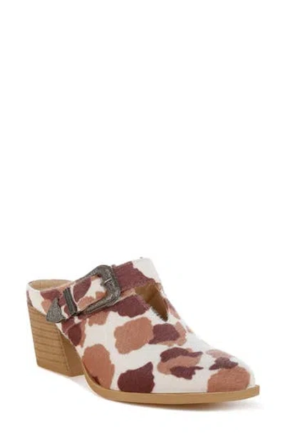 Rag & Co Nometa Buckle Mule In Cow Print