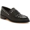 Rag & Co Oglavia Stud Penny Loafer In Black