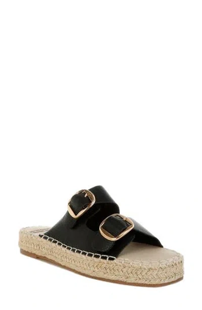 Rag & Co Palala Espadrille Slide Sandal In Black