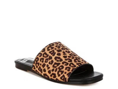 Rag & Co Panthera Sandal In Brown/black Leopard Print