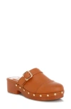 Rag & Co Pinto Stud Mule In Tan