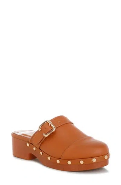 Rag & Co Pinto Stud Mule In Tan