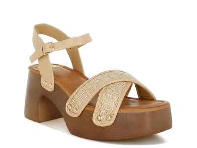 Rag & Co Qasa Platform Sandal In Natural