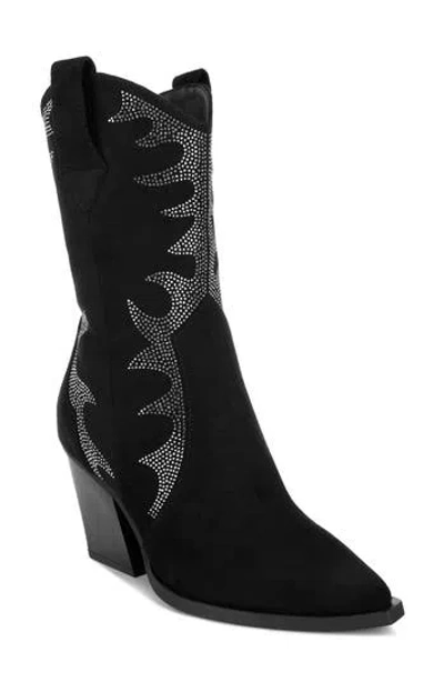 Rag & Co Rambler Microstud Western Boot In Black