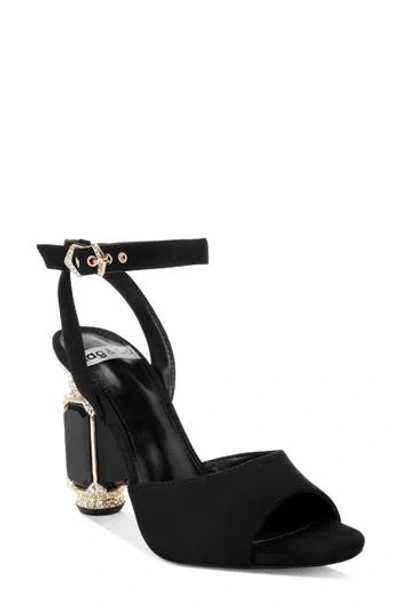 Rag & Co Raome Embellished Heel Sandal In Black