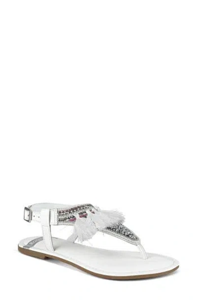 Rag & Co Risha Tassel Sandal In White