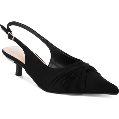 Rag & Co Salvia Slingback Pump In Black Suede