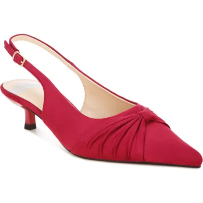 Rag & Co Salvia Slingback Pump In Burgundy Suede