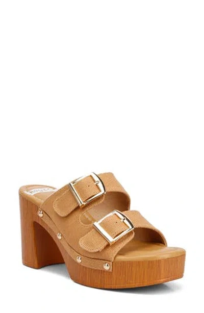 Rag & Co Sarai Buckle Strap Platform Sandal In Tan