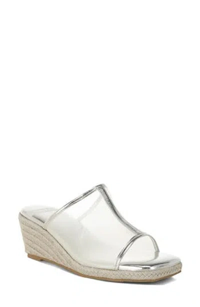 Rag & Co Seraphine Espadrille Wedge Sandal In Silver