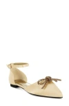 Rag & Co Simina Embellished Ankle Tie Flat In Multi