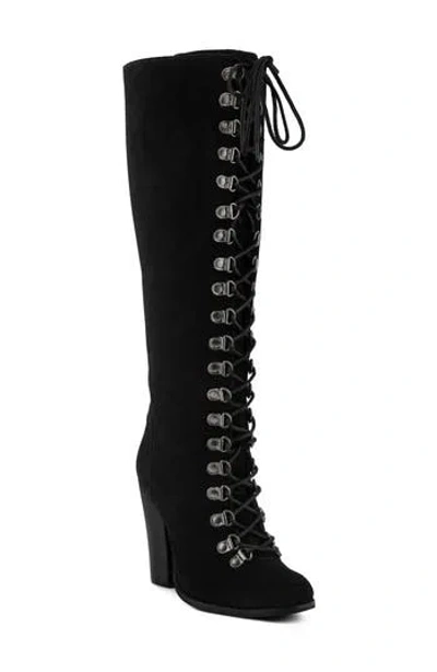 Rag & Co Street Slay Knee High Boot In Black
