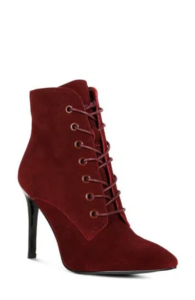 Rag & Co Sulfur Pointed Toe Boot In Burgundy