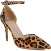 Rag & Co Women's Brown Ushra Microfiber Stiletto Sandals In Leopard