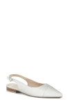 Rag & Co Women's White Uwaha Genuine Leather & Real Suede Slingback Flats In Tan