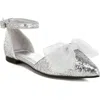 Rag & Co Valleta Bow Flat In Silver