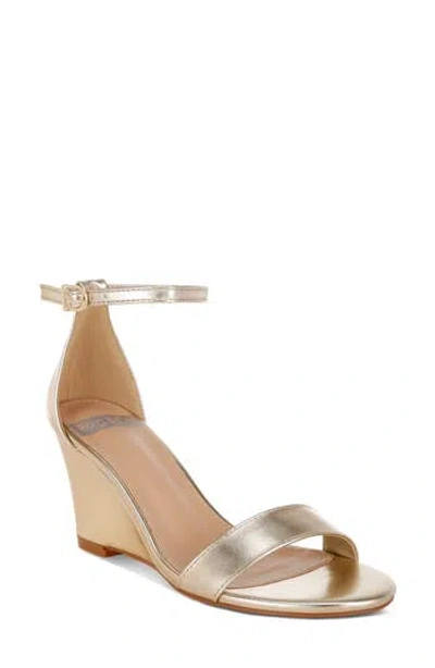 Rag & Co Volora Wedge Sandal In Gold