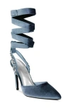 Rag & Co Wallis Ankle Strap Pump In Blue