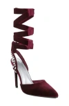 Rag & Co Wallis Ankle Strap Pump In Burgundy