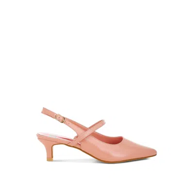 Rag & Co Women's Abloom Kitten Heel Slingback Sandals In Pink By