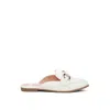 Rag & Co Women's Abner Horsebit Embellished Slip On Mules In White In White