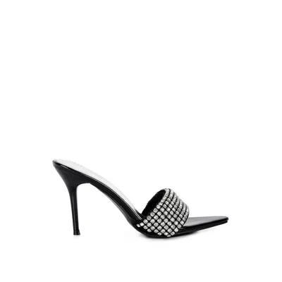 Rag & Co Women's Adina Diamante Embellished Slip On Sandals In Black By