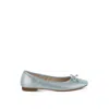 Rag & Co Women's Agshin Metallic Ballet Flats Baby Blue