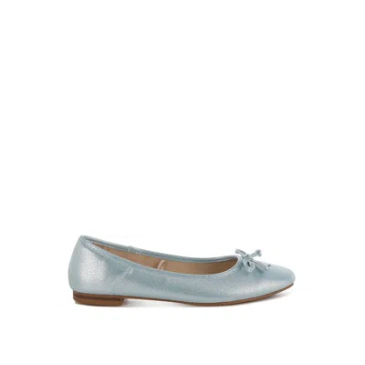 Rag & Co Women's Agshin Metallic Ballet Flats In Baby Blue By  In Animal Print