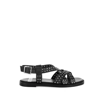Rag & Co Women's Anemone Studded Flat Gladiator Sandals In Black