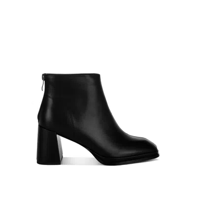 Rag & Co Women's Armada Genuine Leather Square Toe Boots In Black
