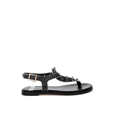Rag & Co Women's Avens Pearl Rivet Studded Flats In Black By