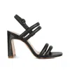 Rag & Co Women's Avianna Black Slim Block Heel Sandal By  In Black