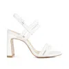 Rag & Co Women's Avianna White Slim Block Heel Sandal By  In White